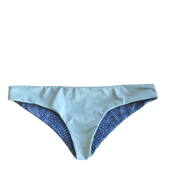 Acacia Swimwear Makai Bottom In Army Green Snake Print Lining size petite - Picture 2 of 9